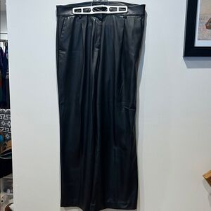 LOFT Black Dress Pants for women. Barrel leg with belt